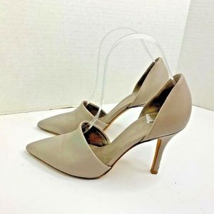 Vince Womens Sz 7 M Dorsay Gray 3.5 in Heels Shoes Leather Pump Celeste …